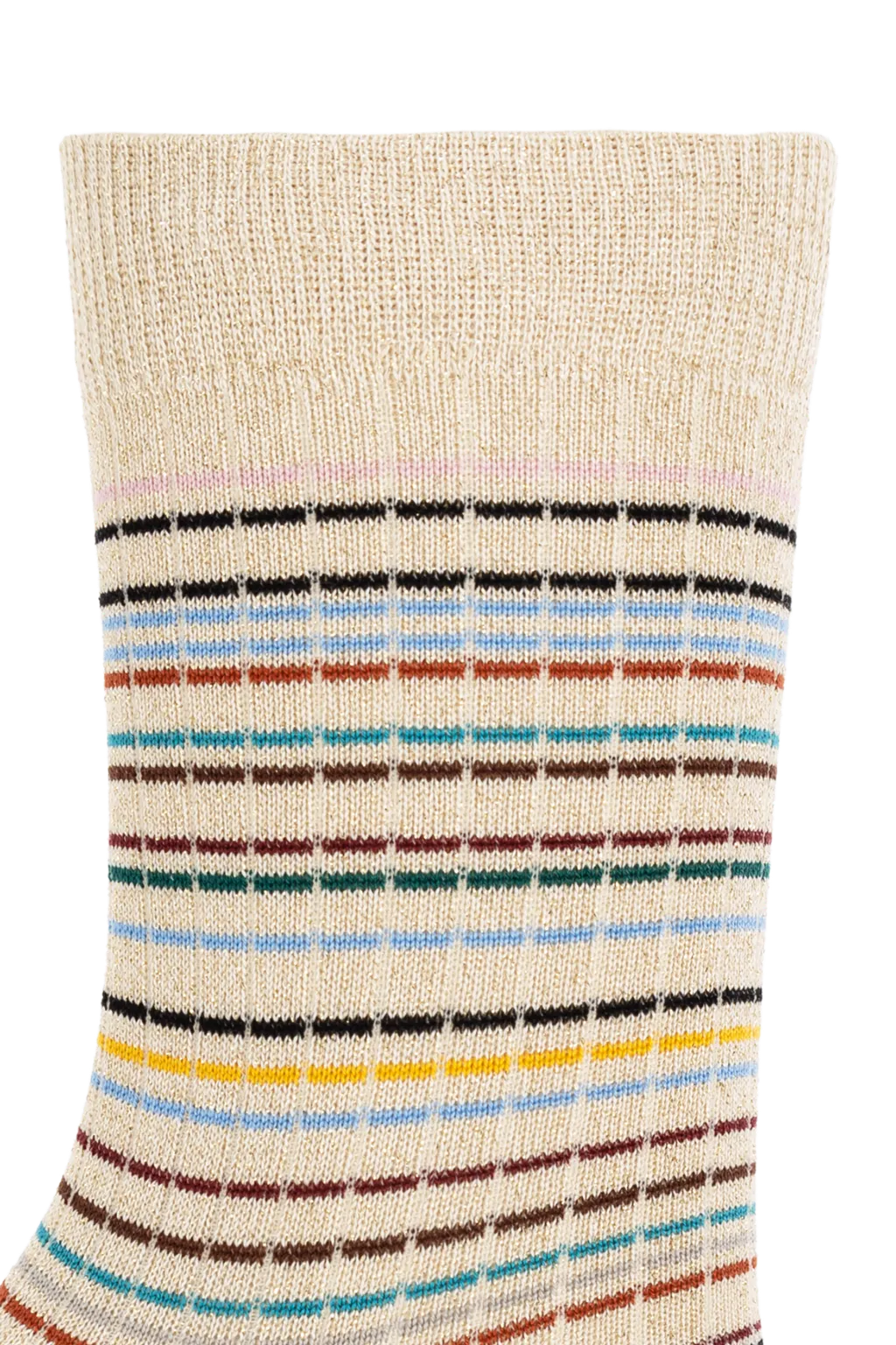 Three Pack Of Cotton Socks With Lurex Thread