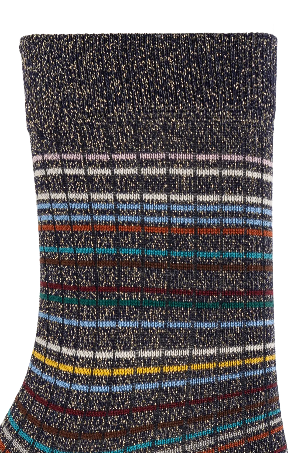 Three Pack Of Cotton Socks With Lurex Thread