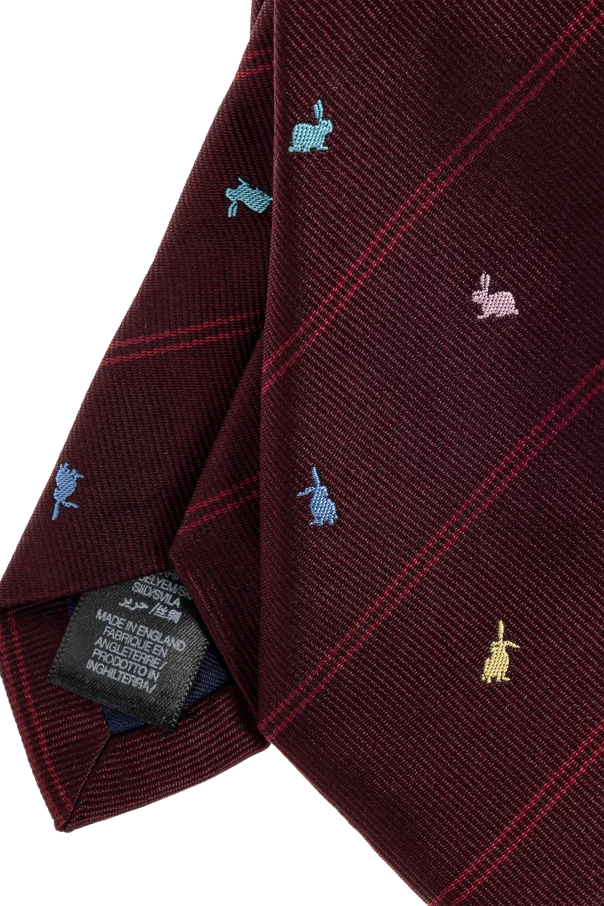 Rabbit Embroidered Tie