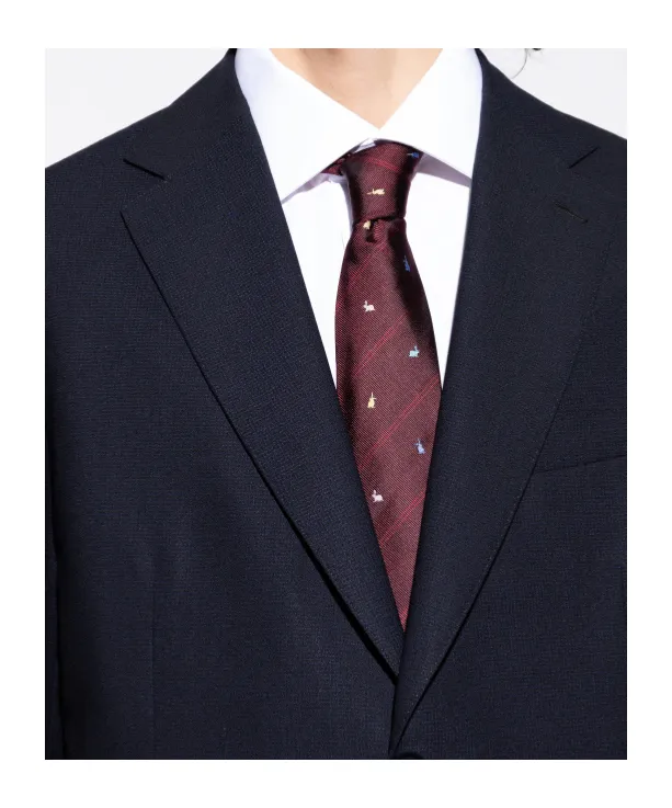 Rabbit Embroidered Tie