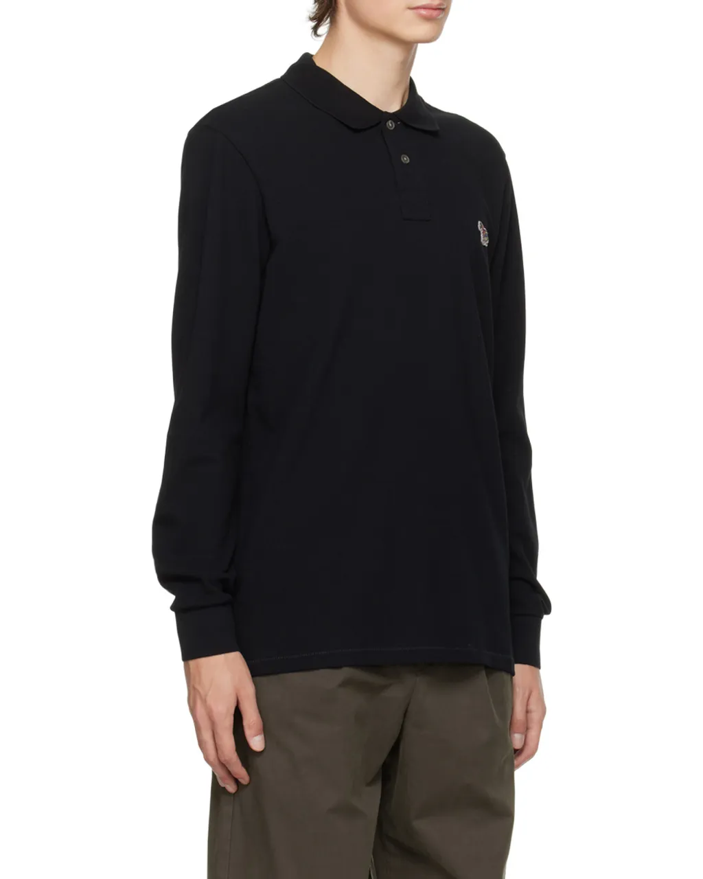 Zebra Logo Long Sleeved Polo Shirt