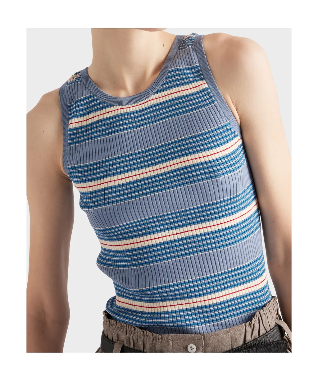Striped Ribbed Tank Top