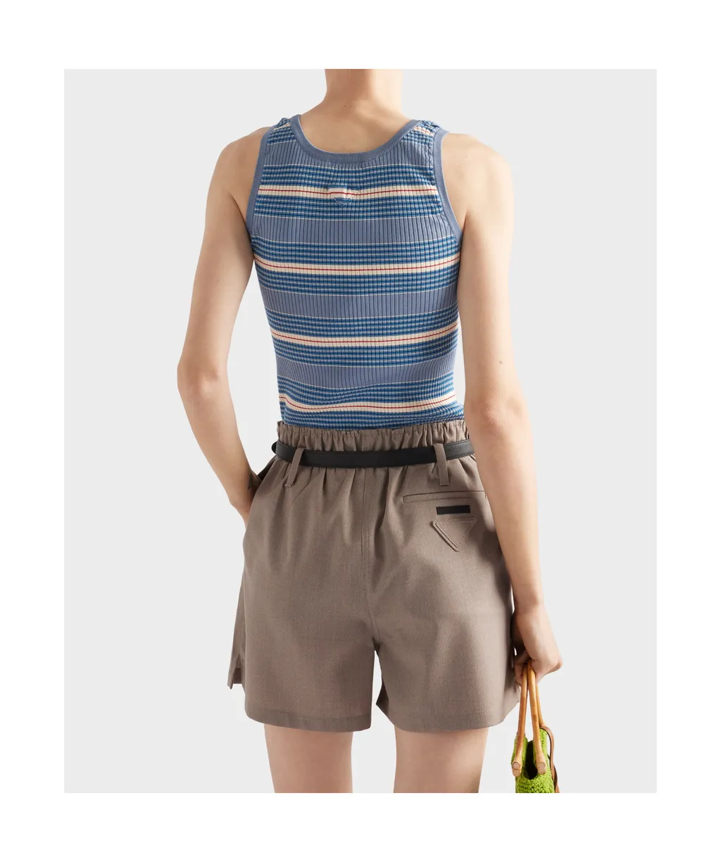 Striped Ribbed Tank Top