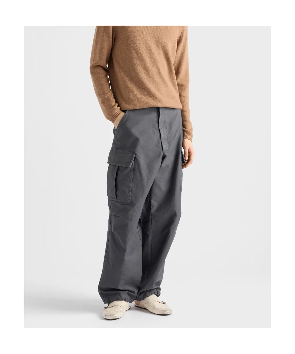 Logo Detailed Straight Leg Cargo Trousers