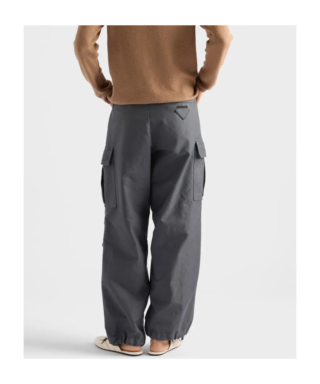 Logo Detailed Straight Leg Cargo Trousers