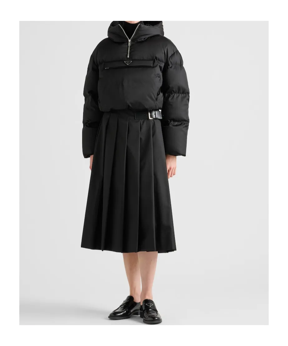 Re-Nylon Cropped Down Jacket
