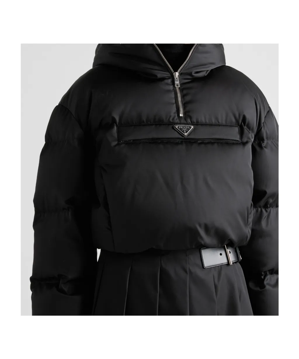 Re-Nylon Cropped Down Jacket