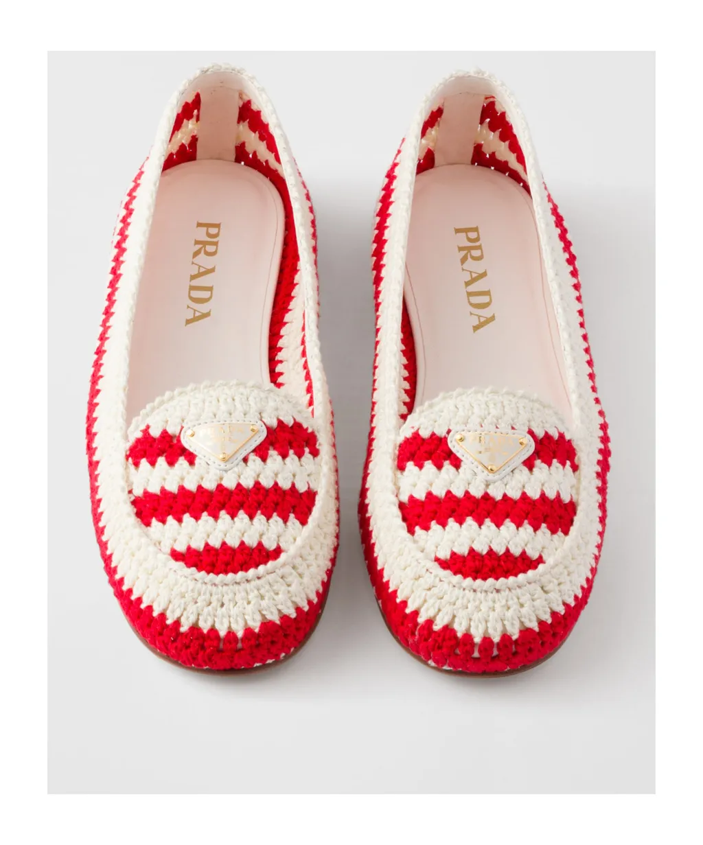 Embroidered Crochet Loafers