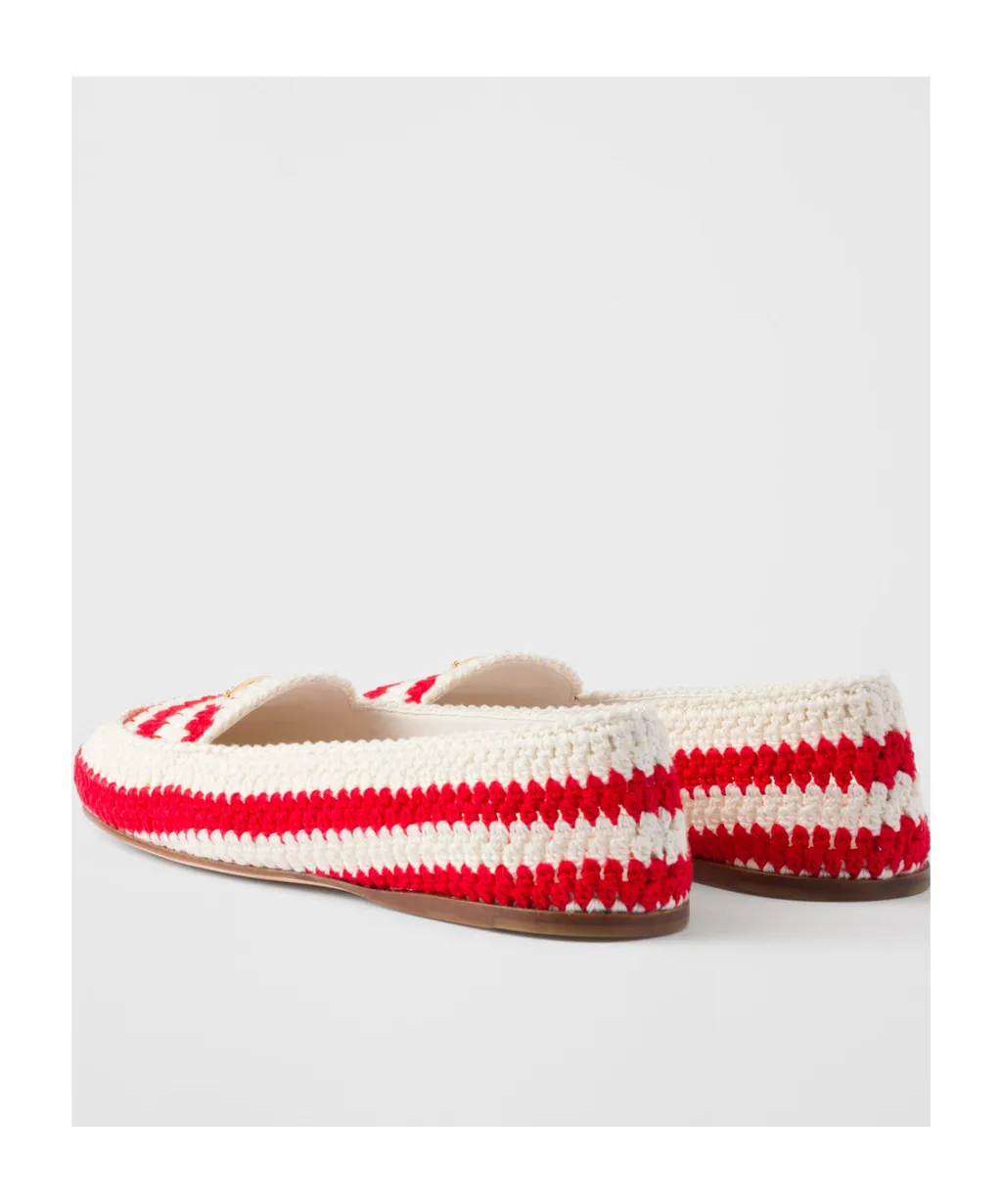 Embroidered Crochet Loafers