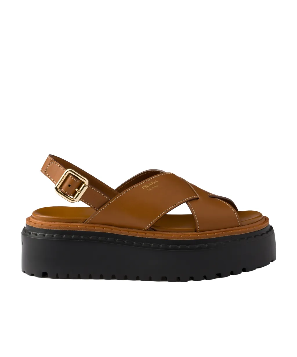 Leather Crisscross Sandals