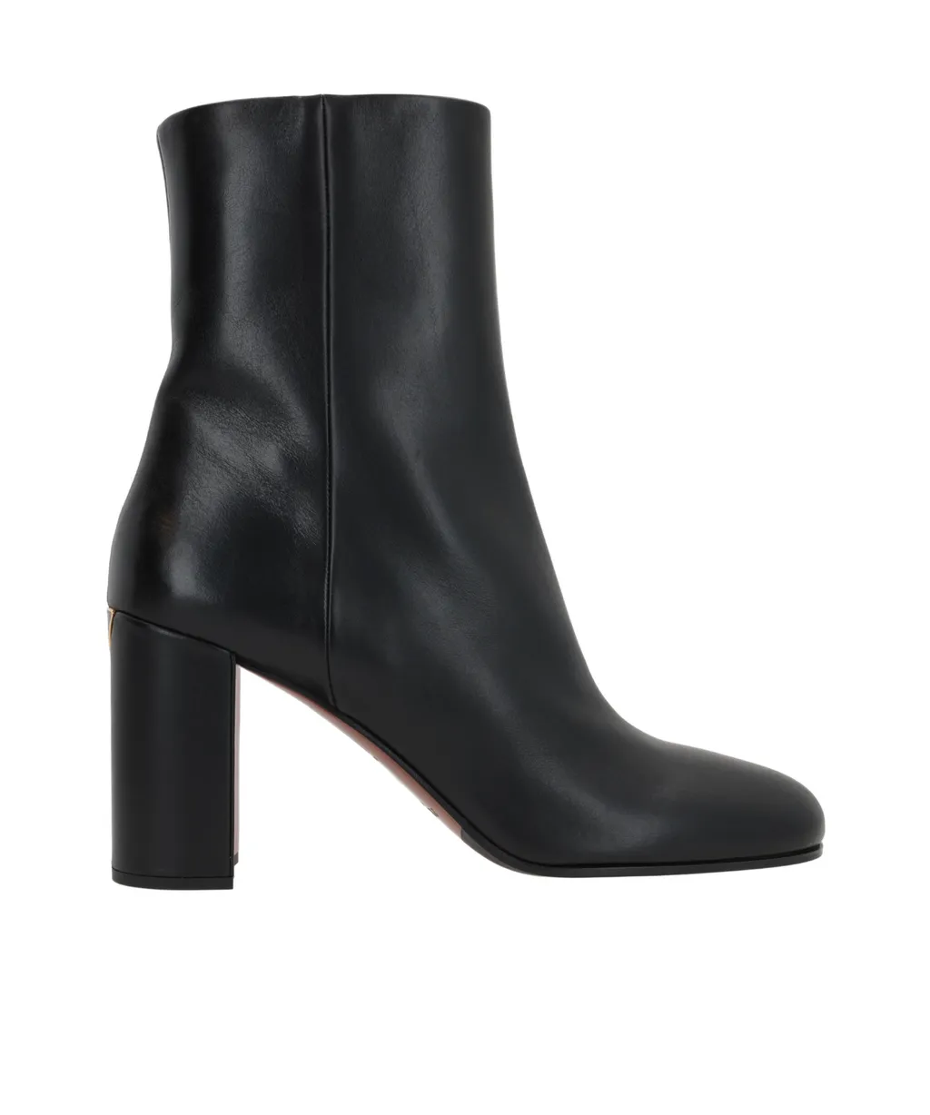 Triangle-Logo High-Heeled Boots