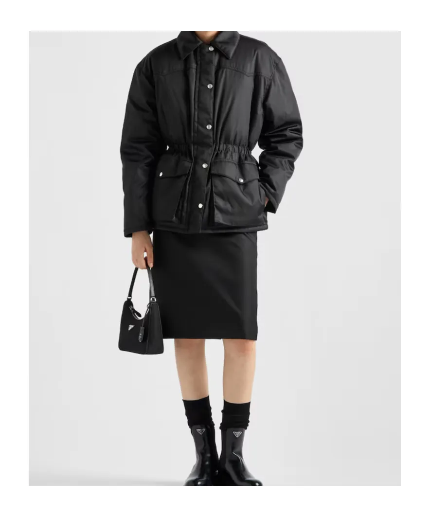 Drawstring Buttoned Down Jacket