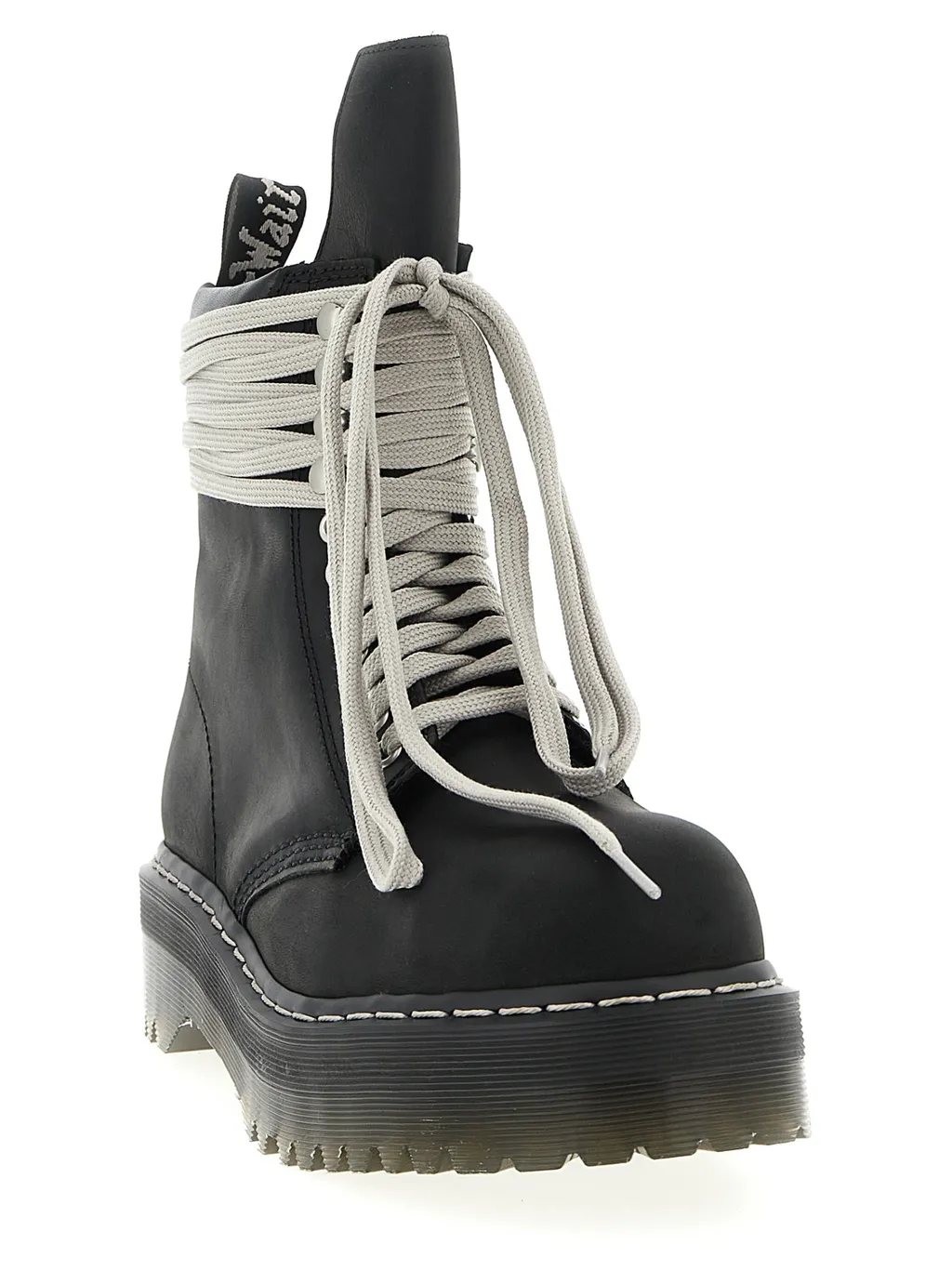 Dr. Martens X Rick Owens Quad Sole Steel Toe Boot In Oily Nubuck Cow Leather