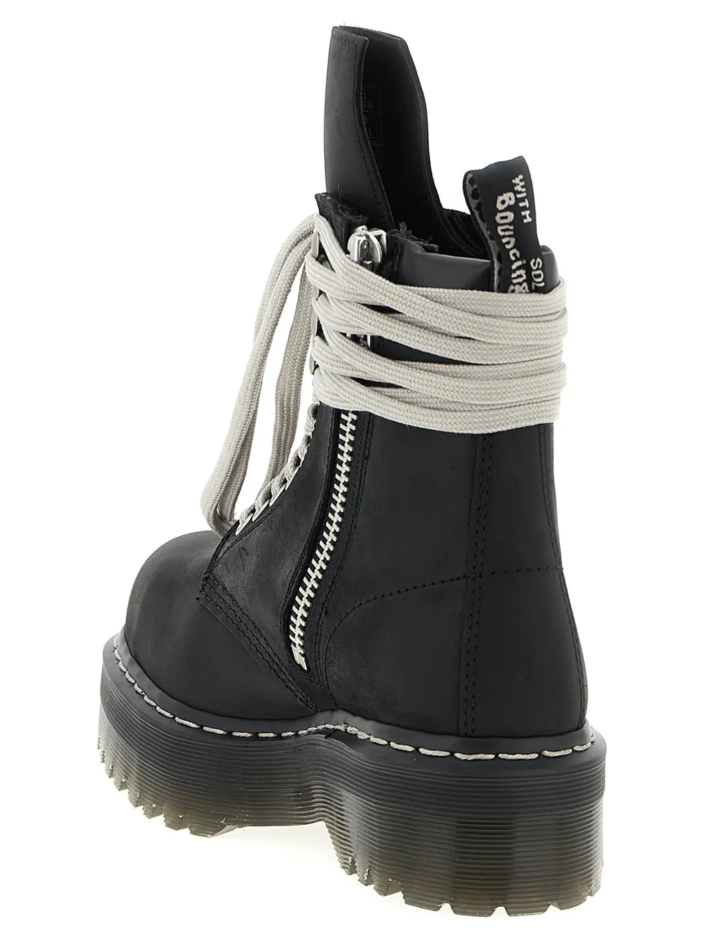 Dr. Martens X Rick Owens Quad Sole Steel Toe Boot In Oily Nubuck Cow Leather