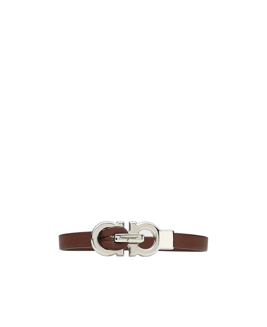 Gancini Leather Bracelet