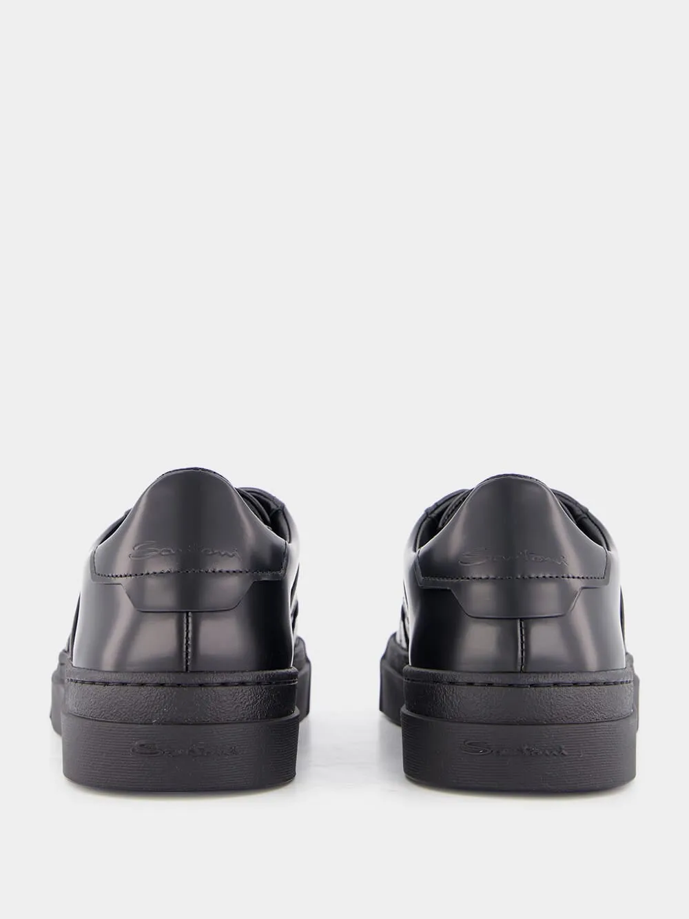 Double-Buckle Lace-Up Sneakers