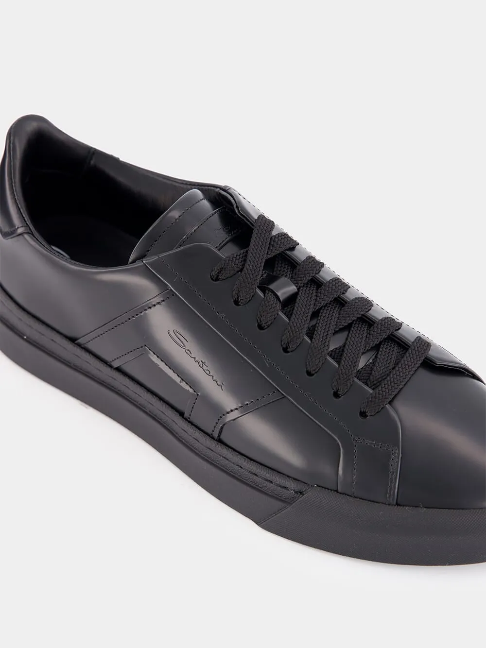 Double-Buckle Lace-Up Sneakers