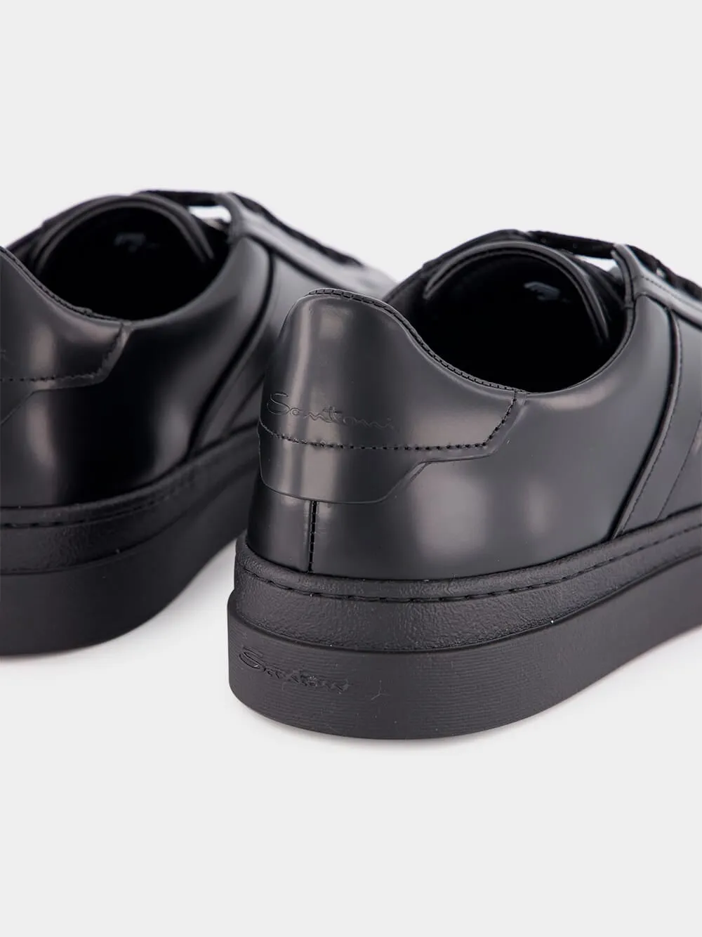 Double-Buckle Lace-Up Sneakers