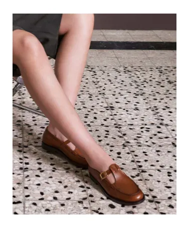Edna Buckle Fastened Flat Shoes