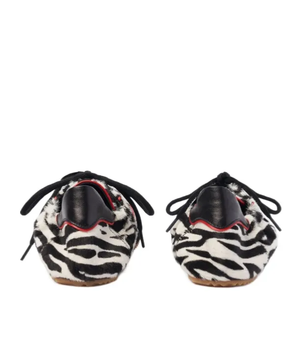 Riley Zebra Printed Lace-Up Sneakers
