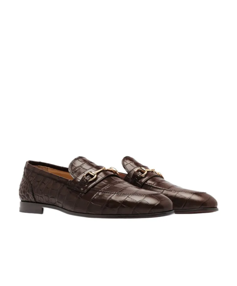 Alessandro Embossed Slip-On Loafers