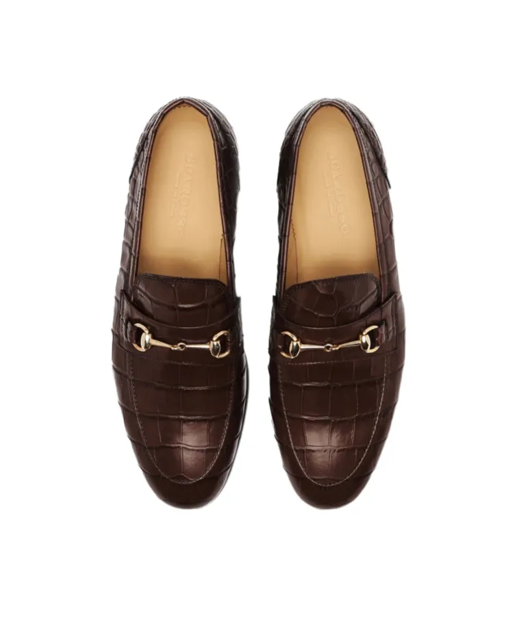 Alessandro Embossed Slip-On Loafers
