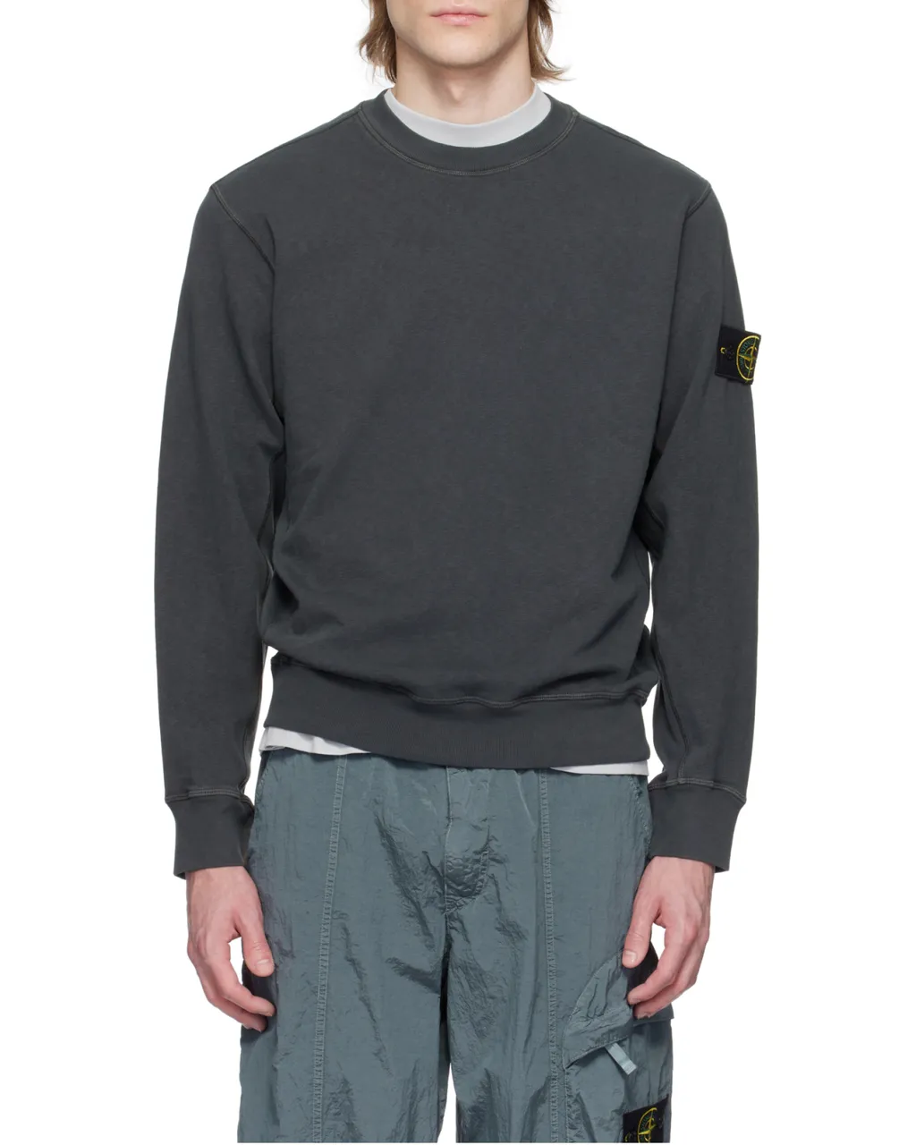 Compass-Badge Crewneck Sweatshirt