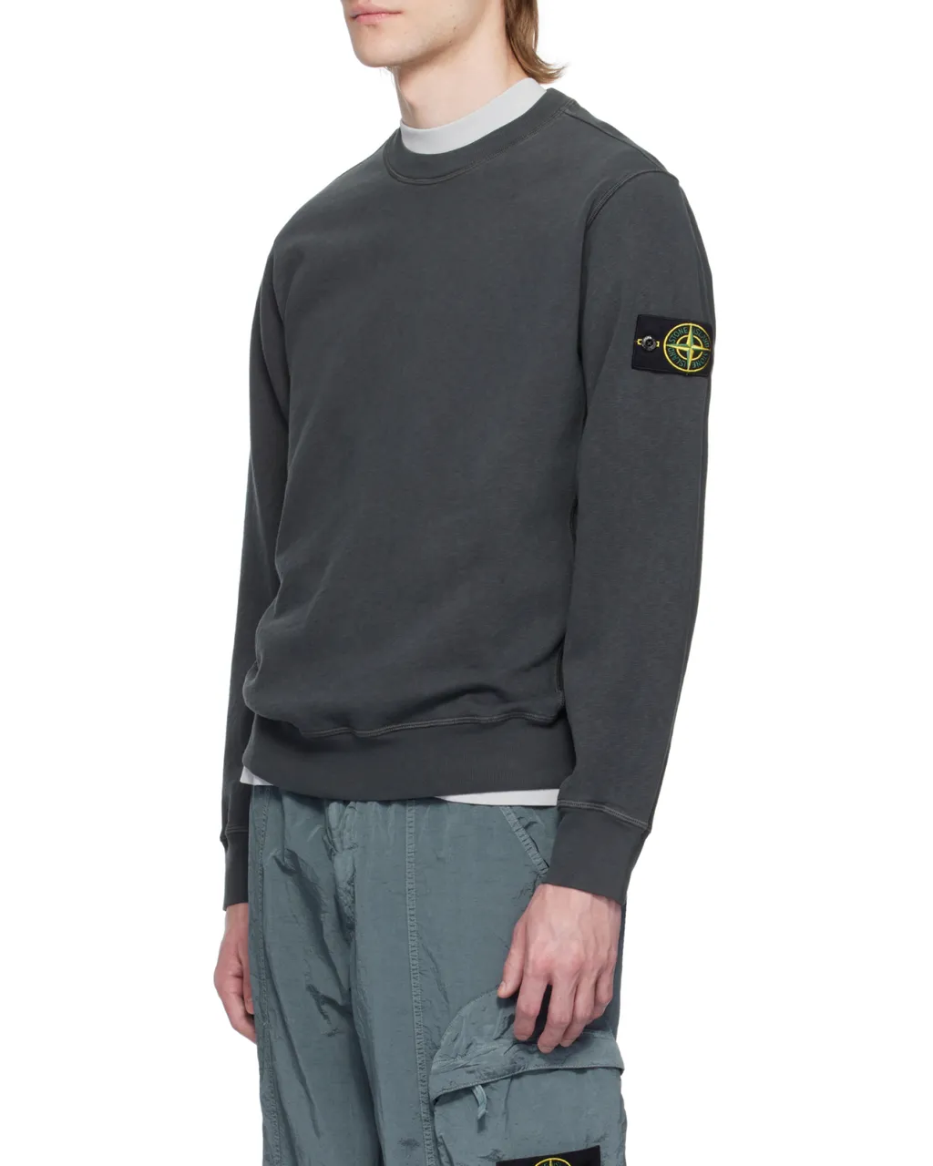 Compass-Badge Crewneck Sweatshirt