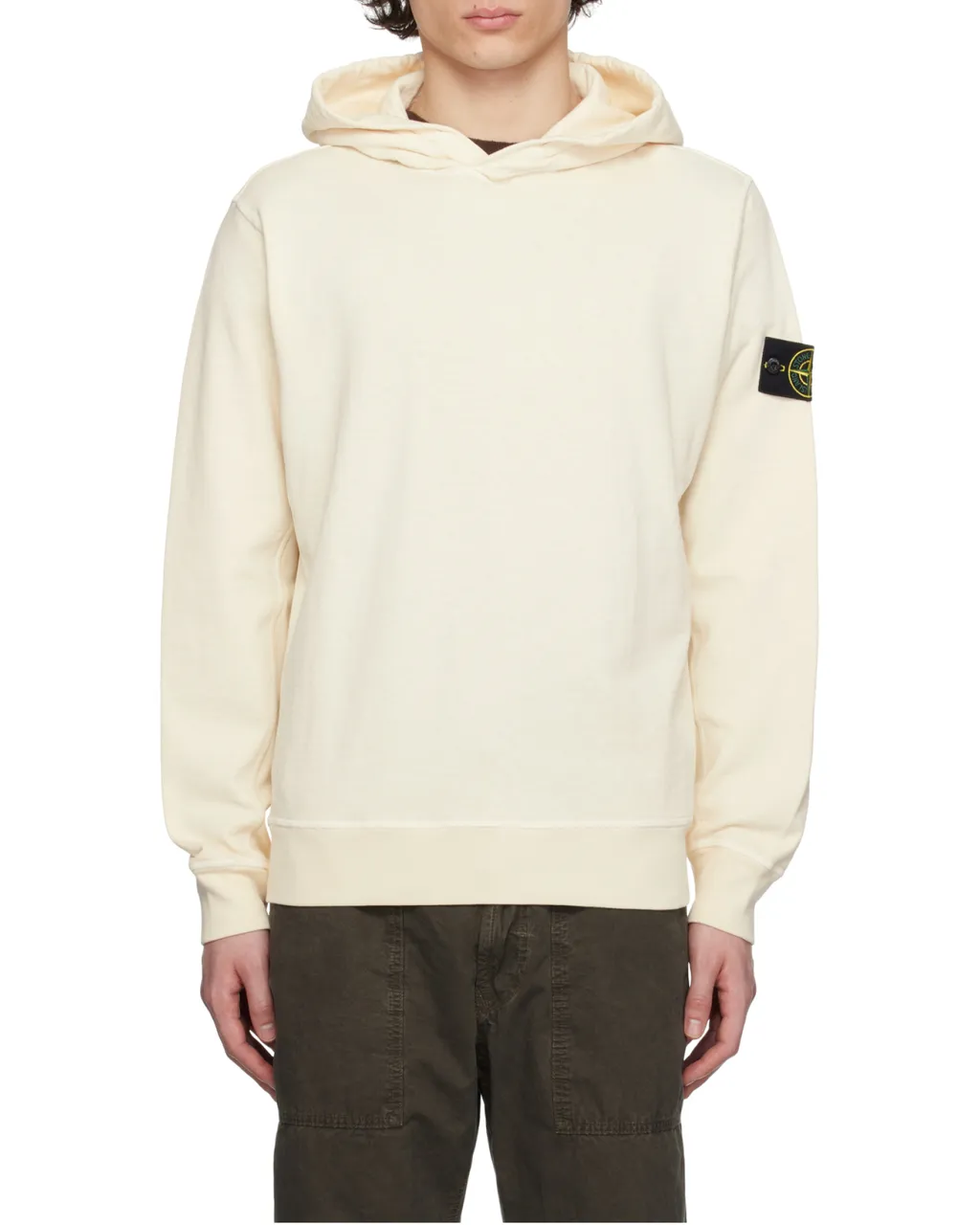 Logo-Patch Long-Sleeved Hoodie