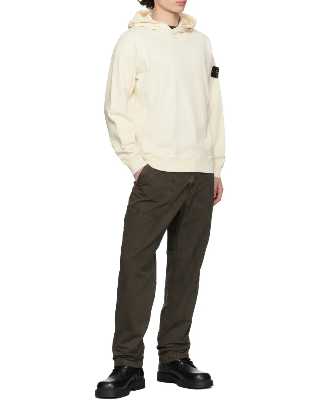 Logo-Patch Long-Sleeved Hoodie