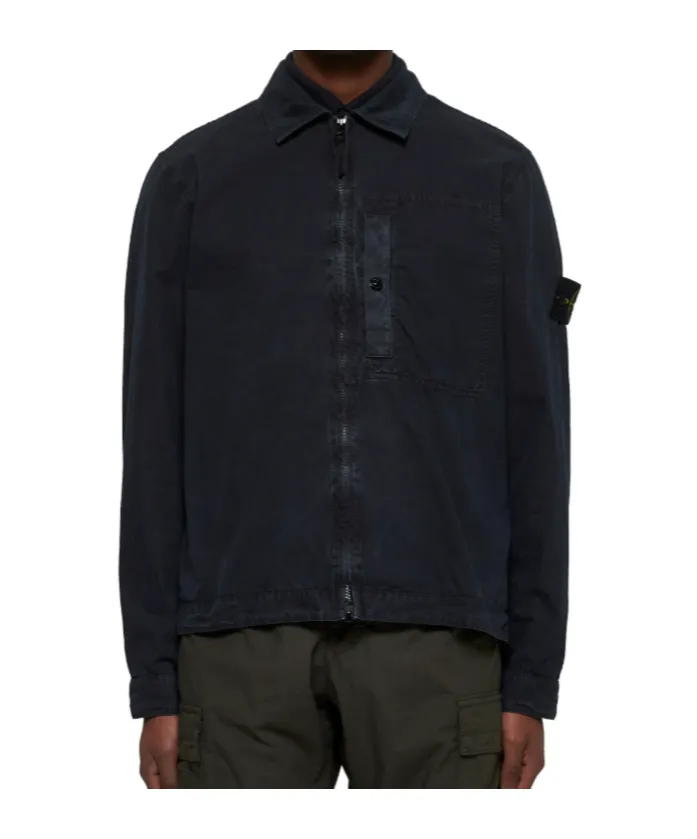 Compass Patch Zip-Up Shirt
