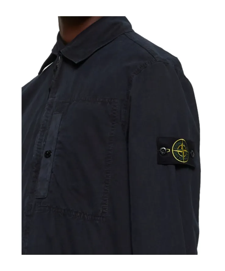 Compass Patch Zip-Up Shirt