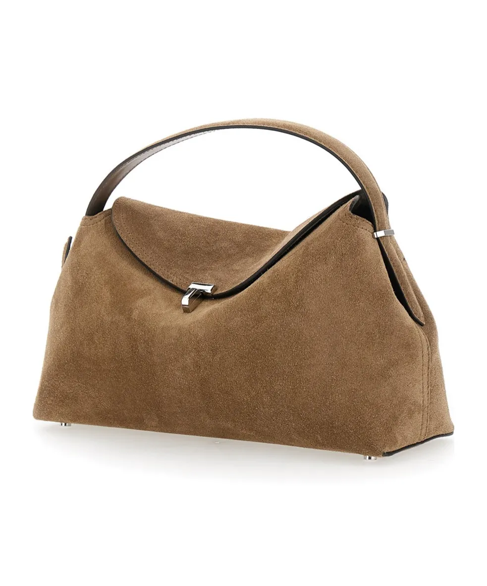 T-Lock Suede Tote Bag