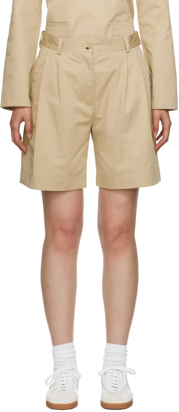 High-Waisted Knee-Length Shorts
