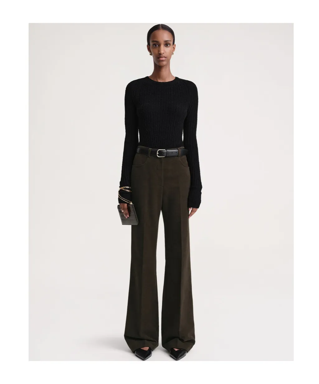 Mid-Rise Tailored Trousers