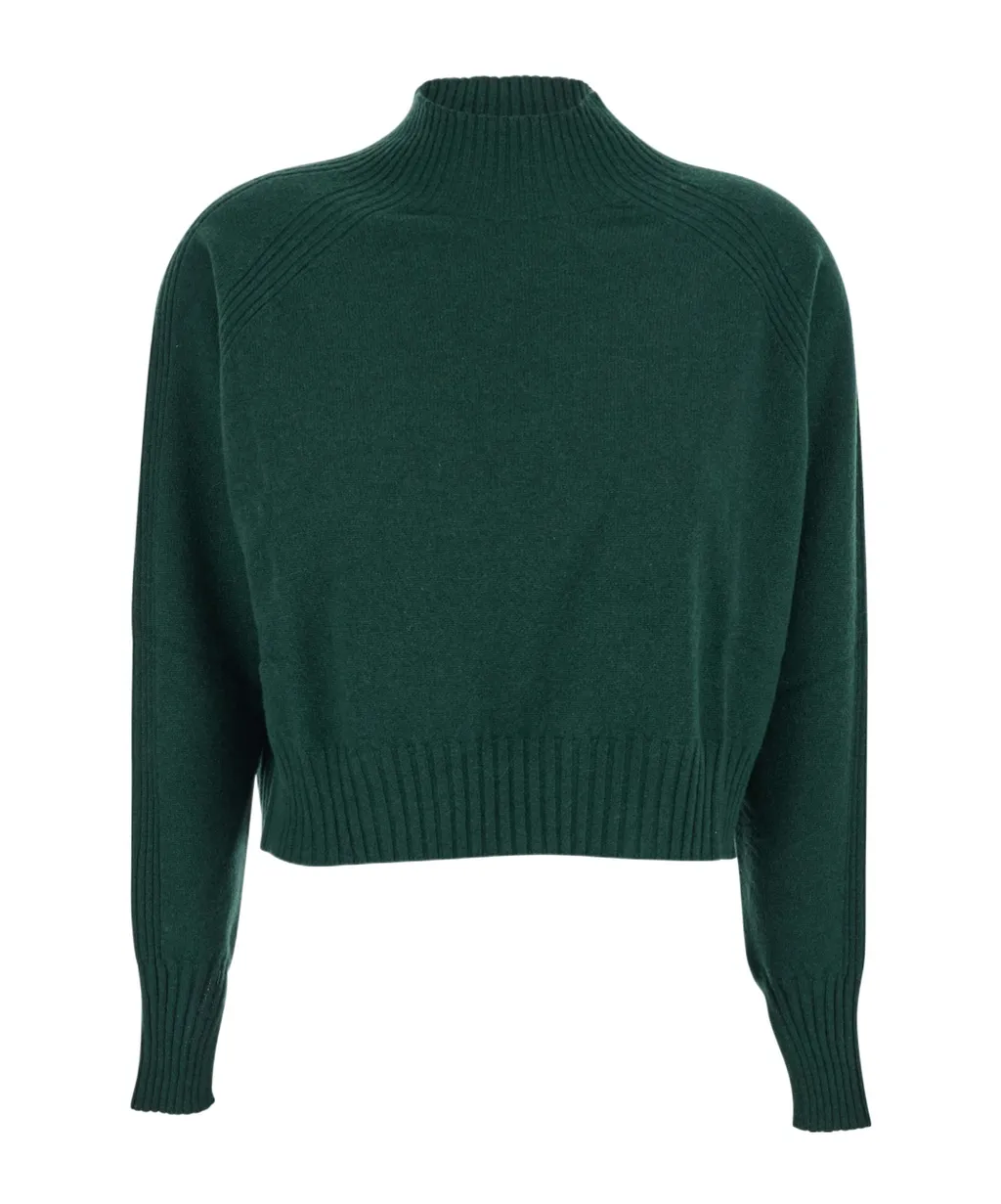 High Neck Cropped Jumper