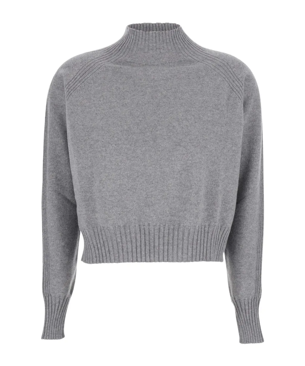 High Neck Cropped Jumper