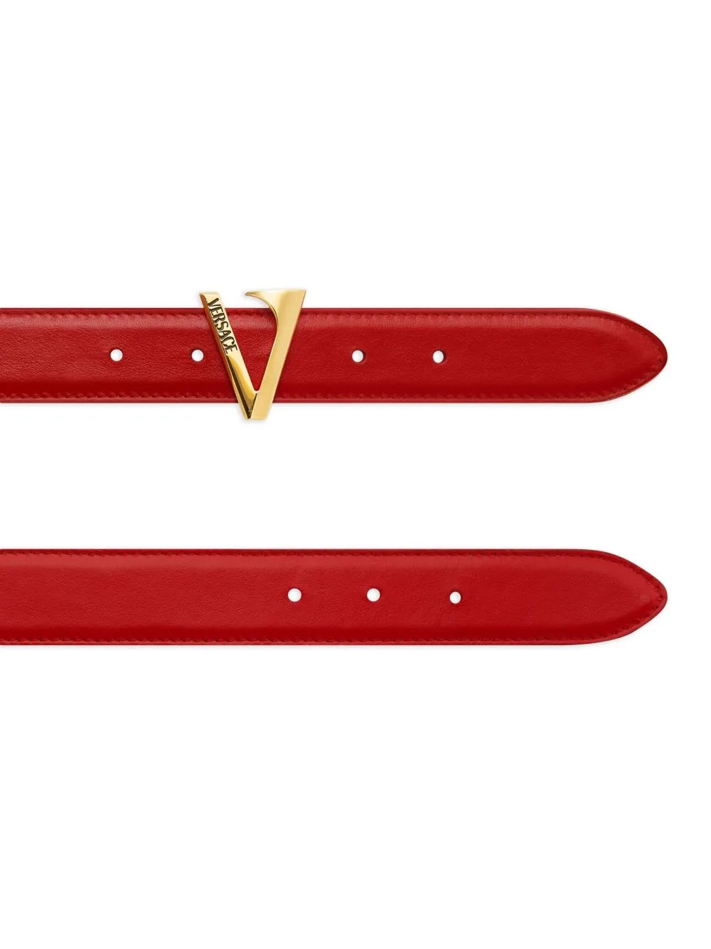 V-Buckle Leather Belt