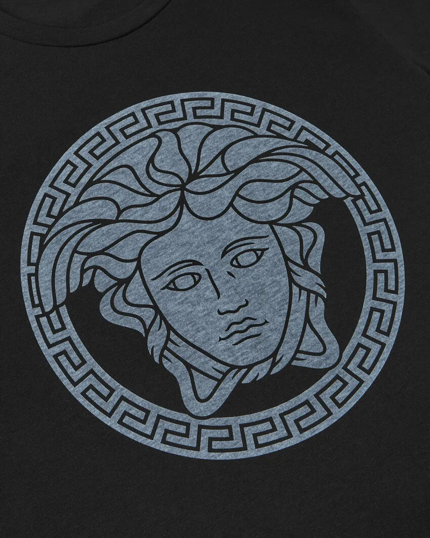 Medusa Greca Printed Crewneck T-Shirt