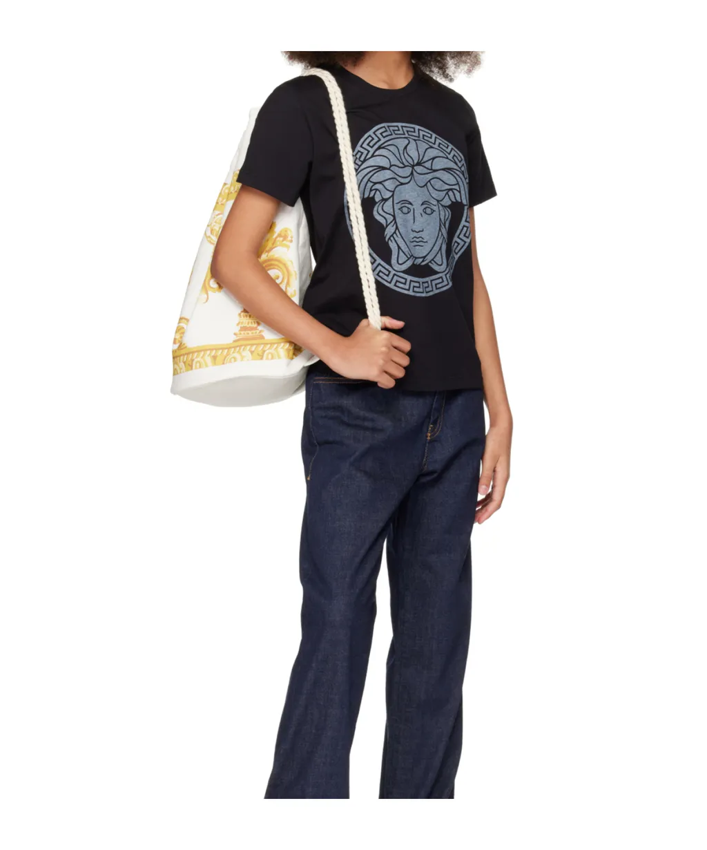 Medusa Greca Printed Crewneck T-Shirt