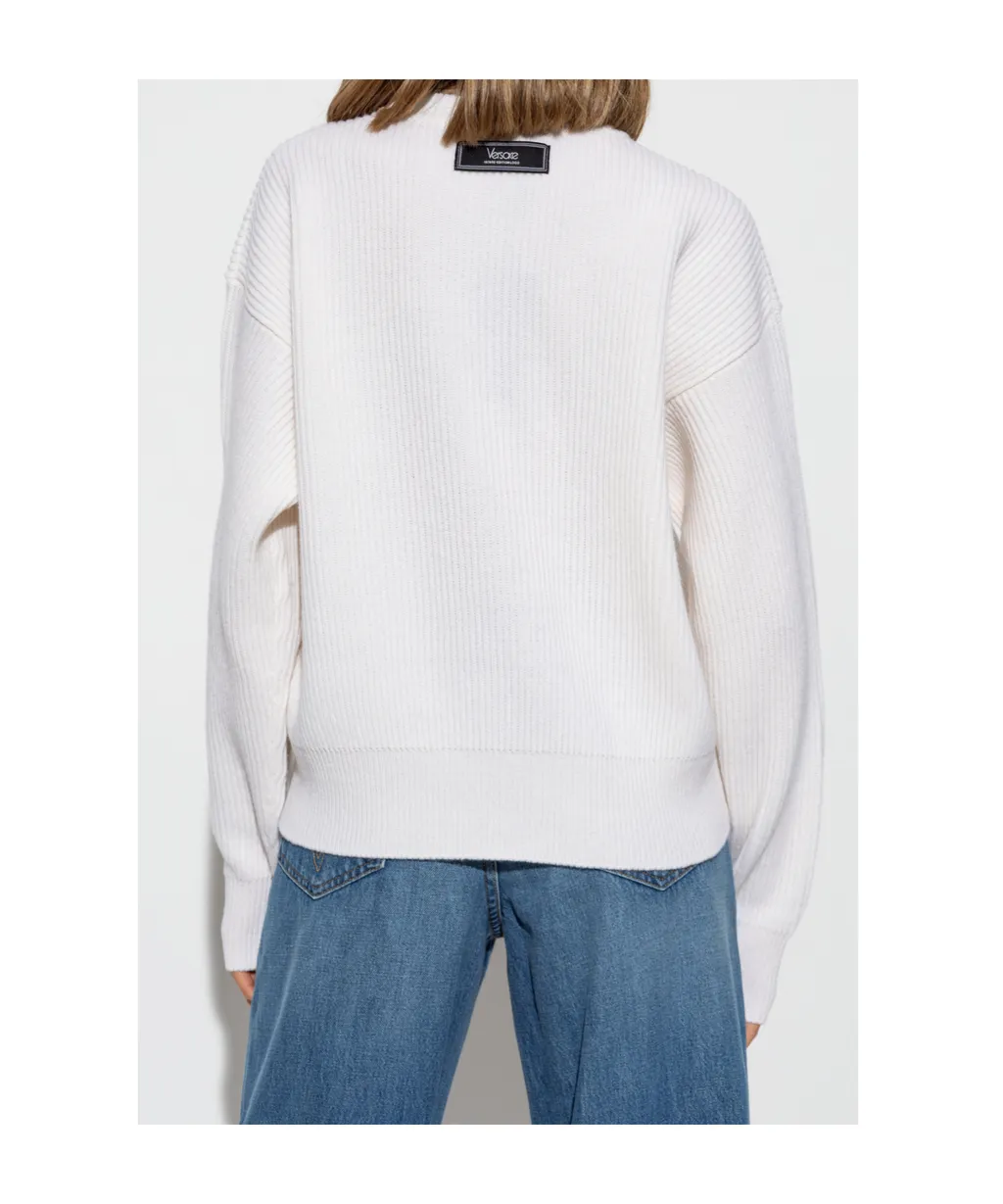 Logo Embroidered Knitted Jumper