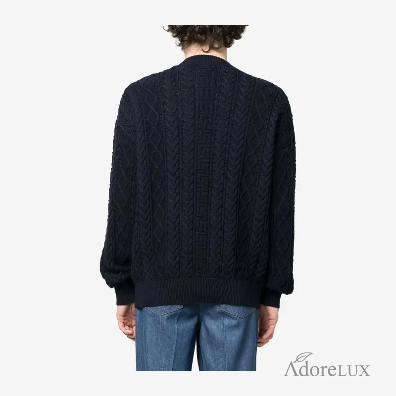 Logo Appliqué Cable-Knit Jumper
