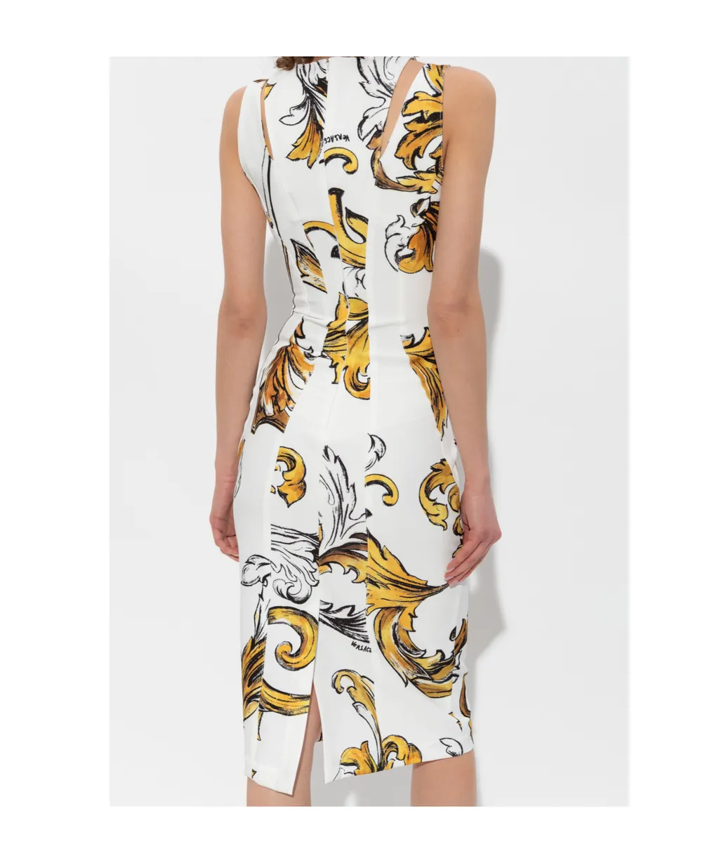 Couture Baroque Print Dress