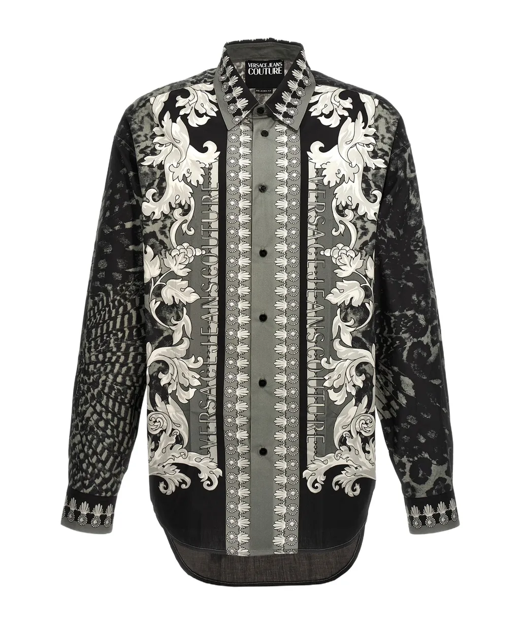 All-Over Printed Button-Up Shirt