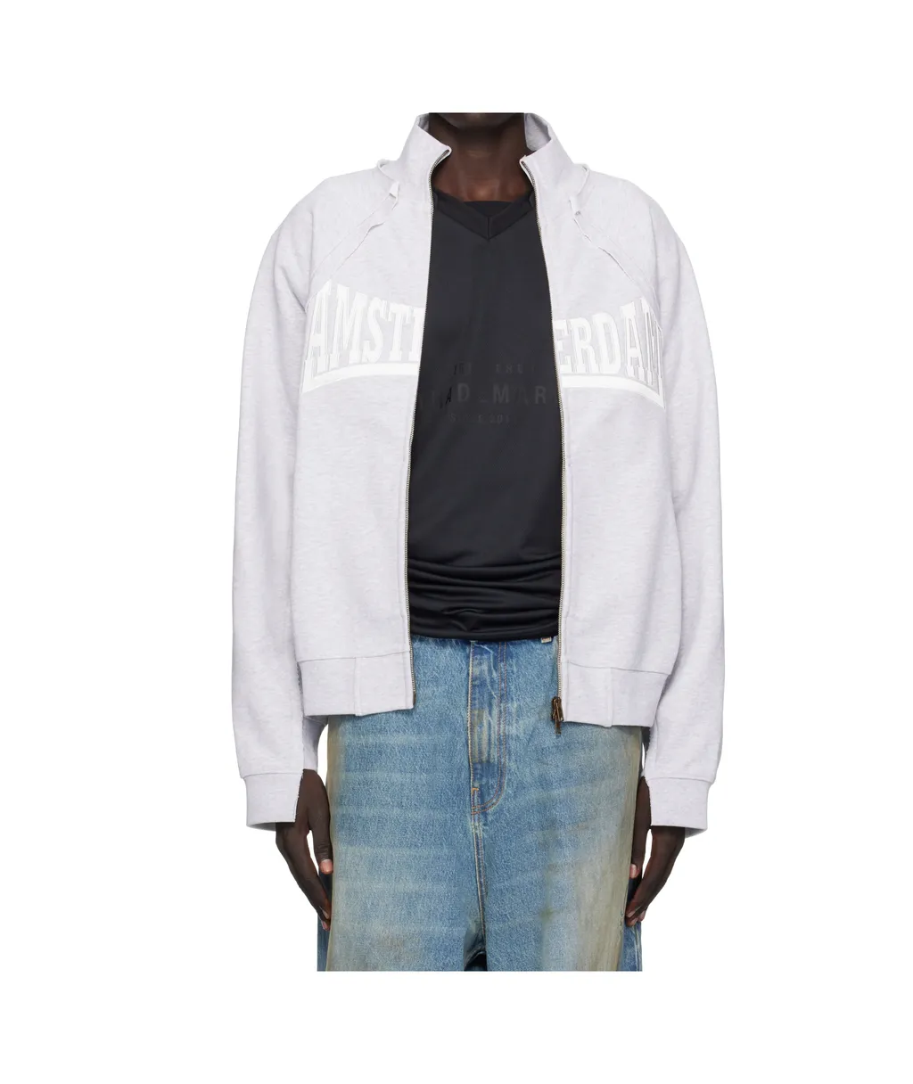 Zip-Up Patch Sweatshirt Amsterdam
