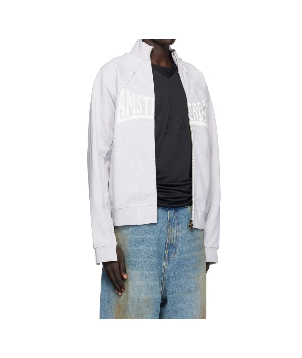 Zip-Up Patch Sweatshirt Amsterdam