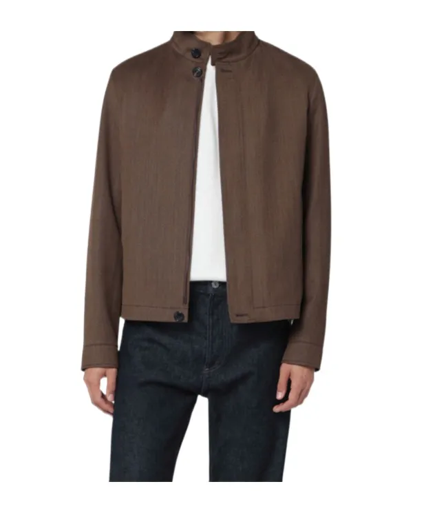 Long-Sleeved Straight-Hem Jacket