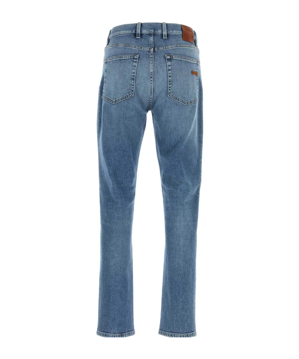 Logo Patch Straight-Leg Jeans