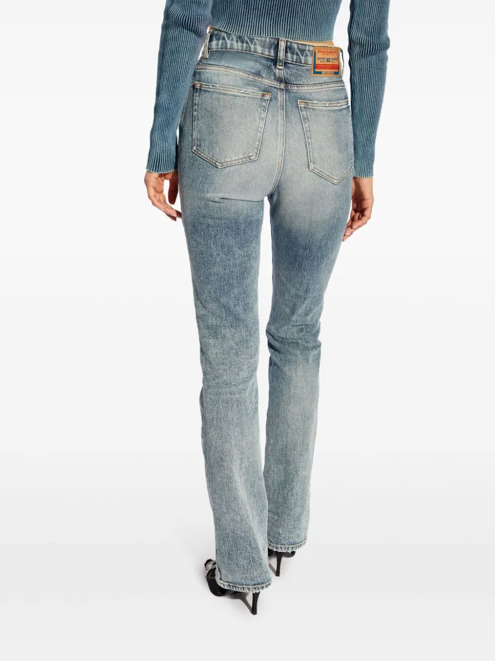 D-Escription Bootcut Distressed Skinny Jeans