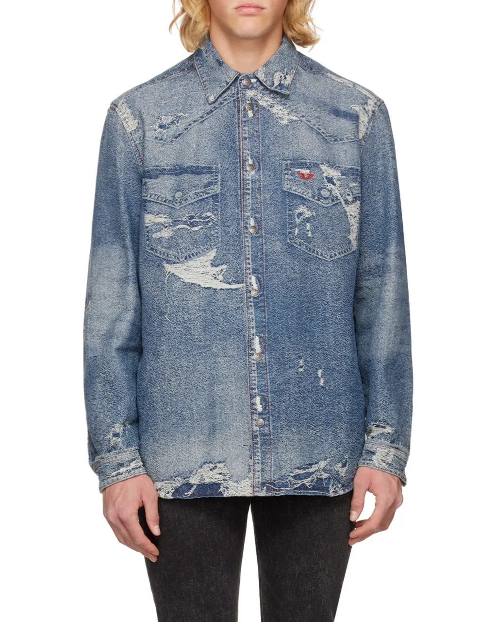 Distressed Denim Shirt